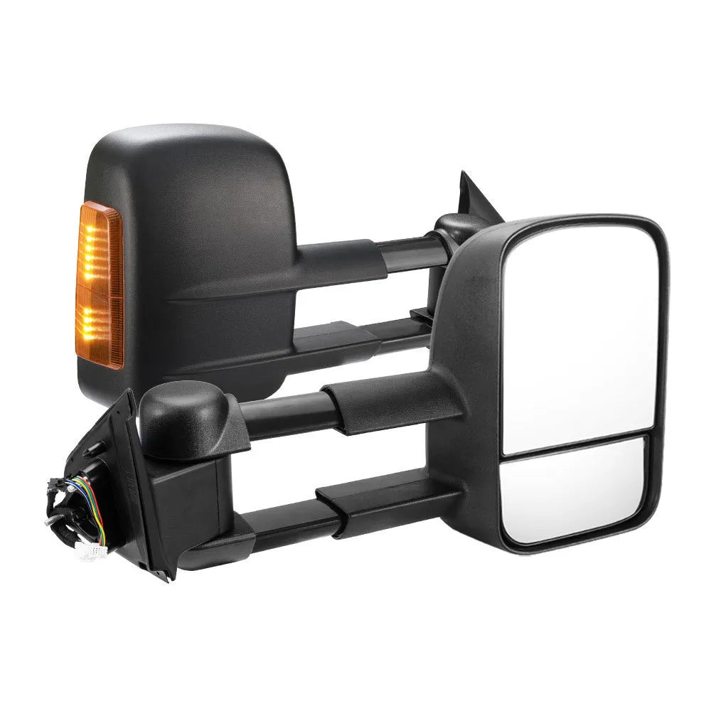 Black electric exterior rear vision mirror for Nissan D23 NP300 2015 onwards pickup truck