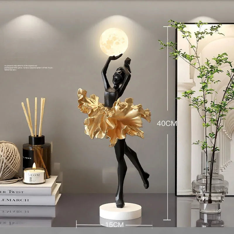 Art girl atmosphere small night lamp ornament in simple modern style with USB charging