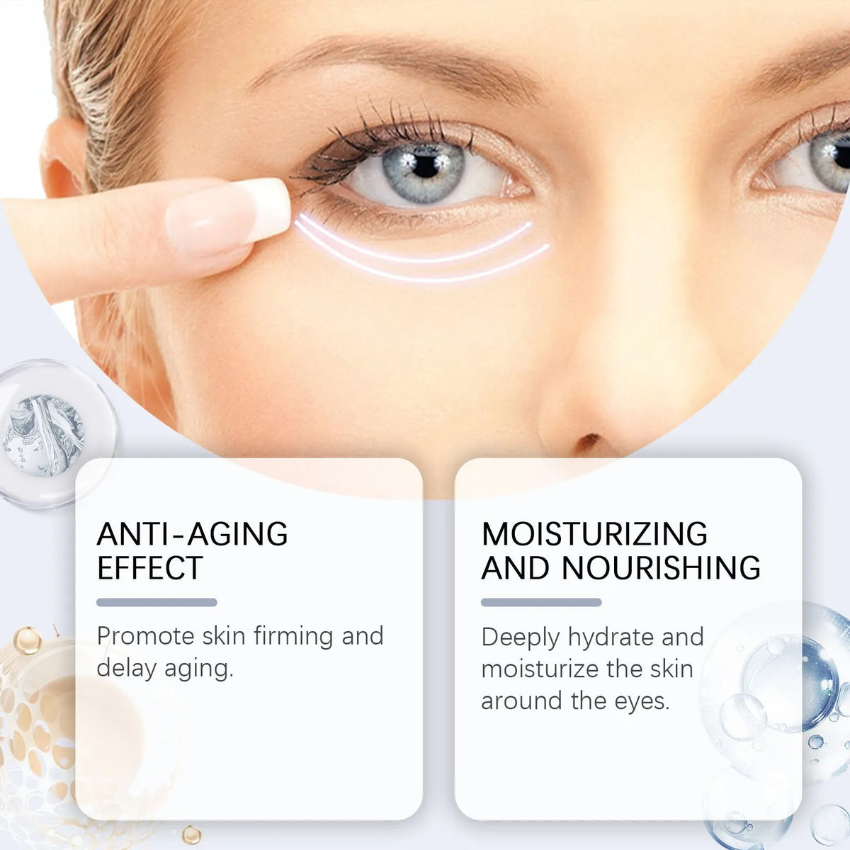 Retinol eye cream in 20g jar with 12.1cm packaging for moisturising the eye area