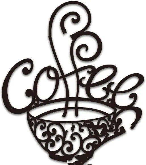 Black iron letter silhouette wall decoration modern metal artwork 26x28cm
