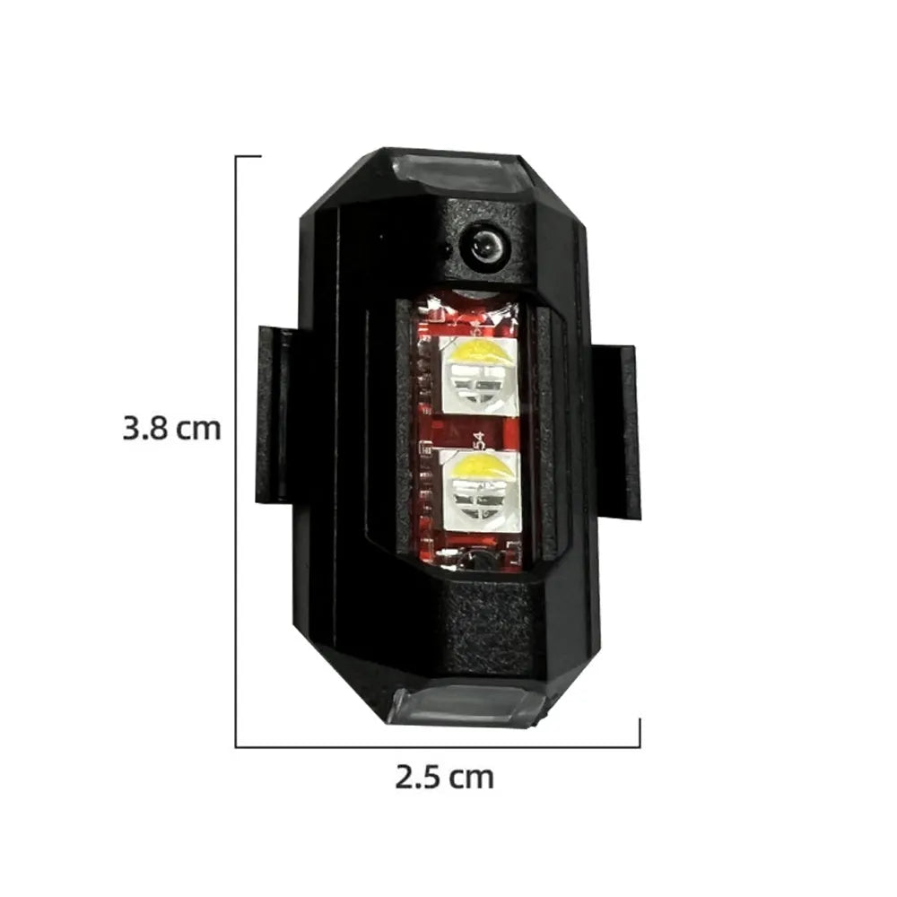Drone signal light with RGB strobe function, Type-C charging cable, and universal mounting accessories