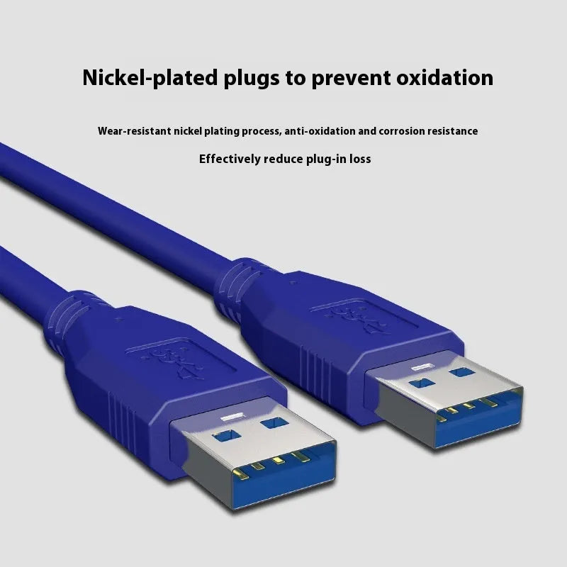 USB 3.0 data cable for hard disk boxes with nickel-plated connectors in multiple length options