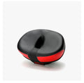 Large red bicycle saddle with shock absorber and PU stitching for mountain bikes
