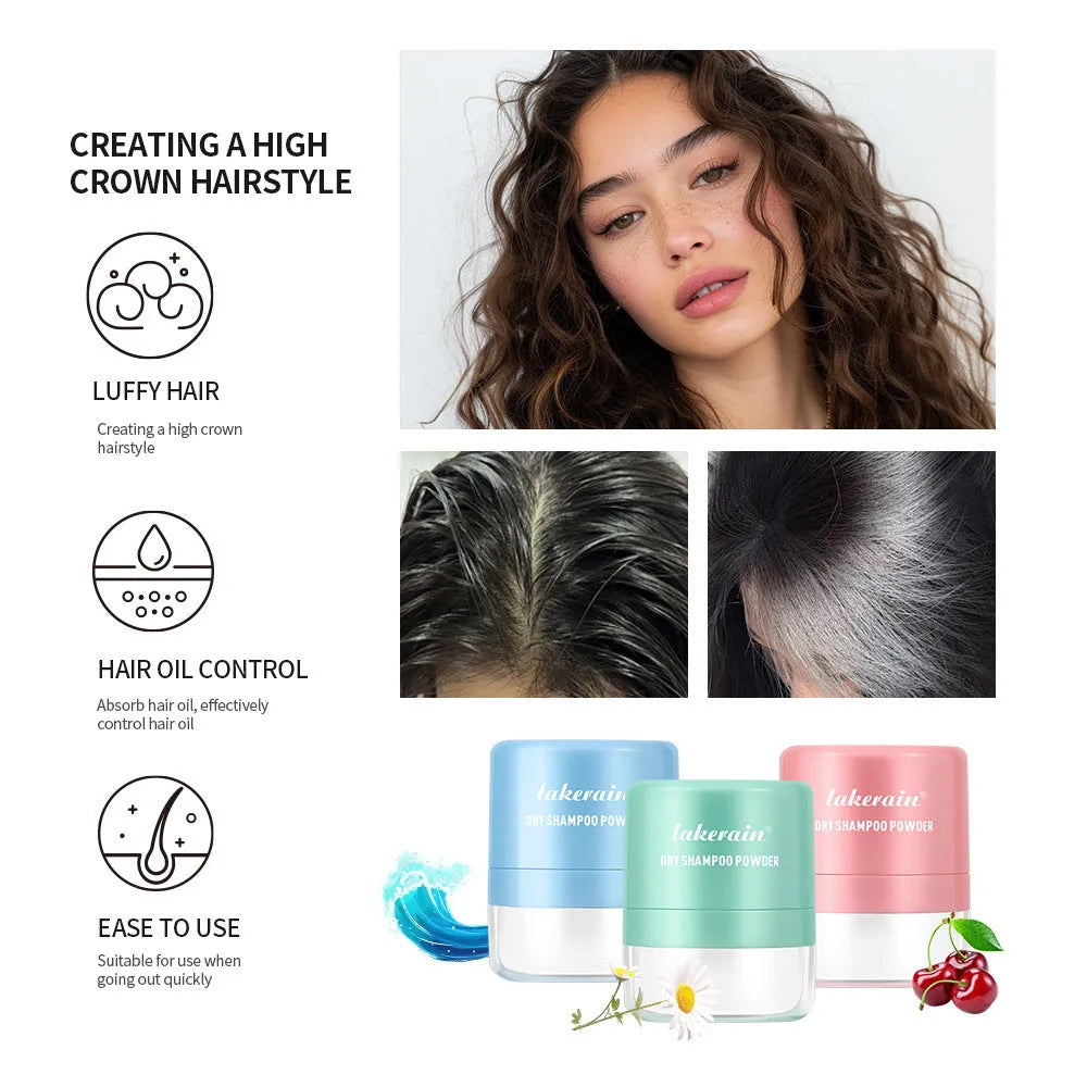 Hair dry cleaning powder sachet with disposable sponge applicator for oily bangs