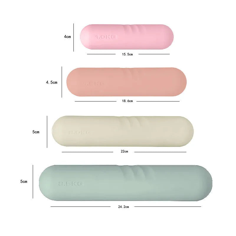 Silicone edged hand-drawn dumbbell stick in various colours with cast iron construction for fitness training