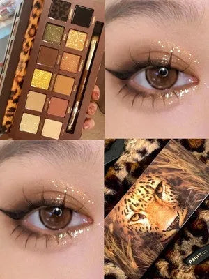 Explorer twelve-color animal themed eye shadow palette showing multiple plates