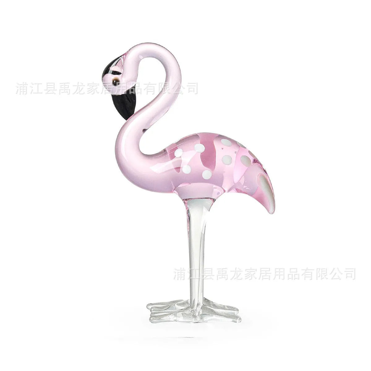 Pink crystal flamingo decorative ornament for table centrepiece display