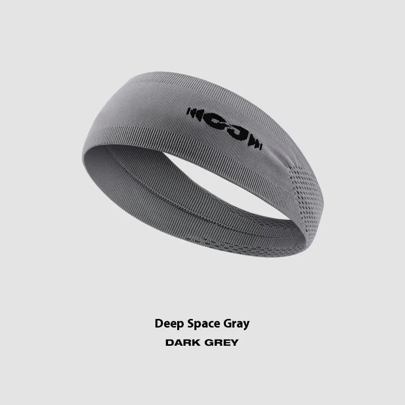 Seamless knitted exercise hair band in Classic Black colour for sports use