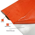 Rolls of self-adhesive suede leather in multiple colours including black, brown, blue, and red.