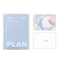 A5 PVC spiral bound notebook in blue or white colour for storing loose papers