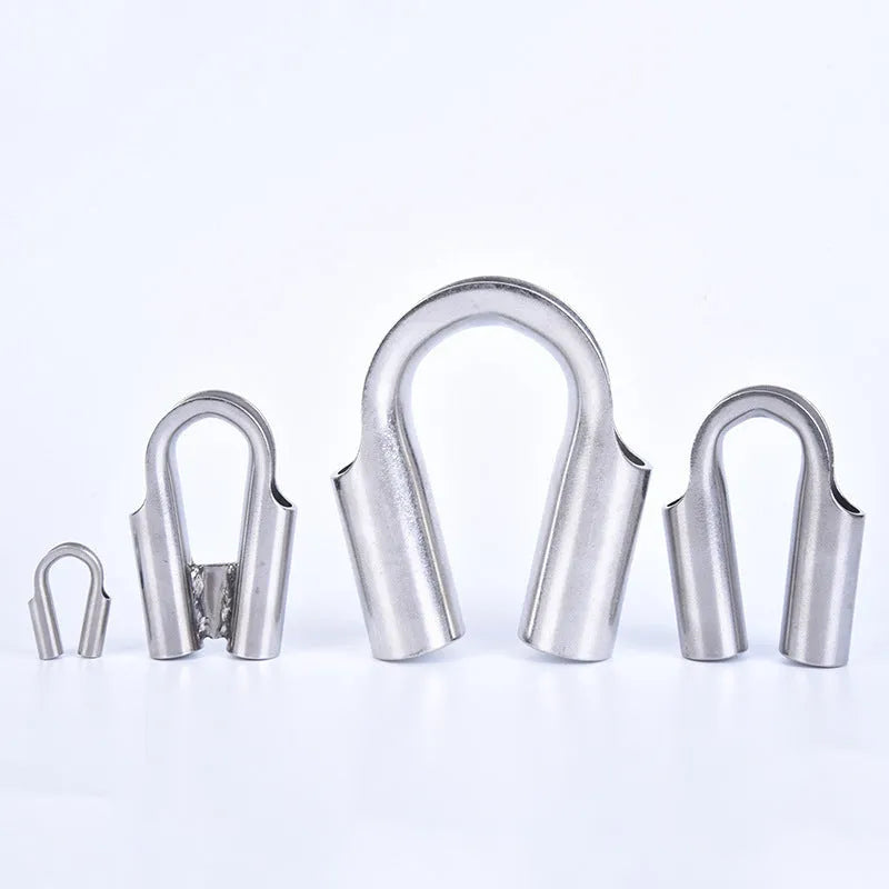 Stainless steel tubular chicken heart ring, a round sleeve ring for industrial fastening.