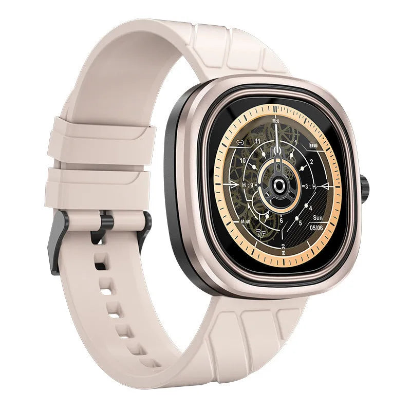 Fashion Bluetooth smart bracelet sports watch with silicone band on a wrist, showing the 1.32-inch screen.