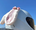 Carbon fibre rabbit ears motorcycle helmet decoration in multiple colour options