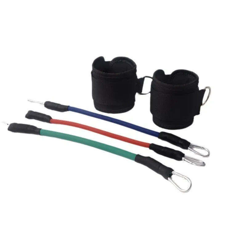 Black taekwondo leg training pull rope set for explosive force development