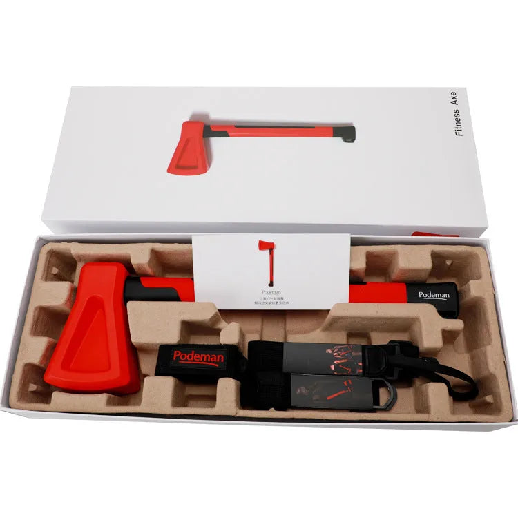 Red plastic fitness axe muscle trainer for home workout equipment