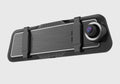 Dual-lens car driving recorder with 9.66 inch touch screen mounted on vehicle rearview mirror