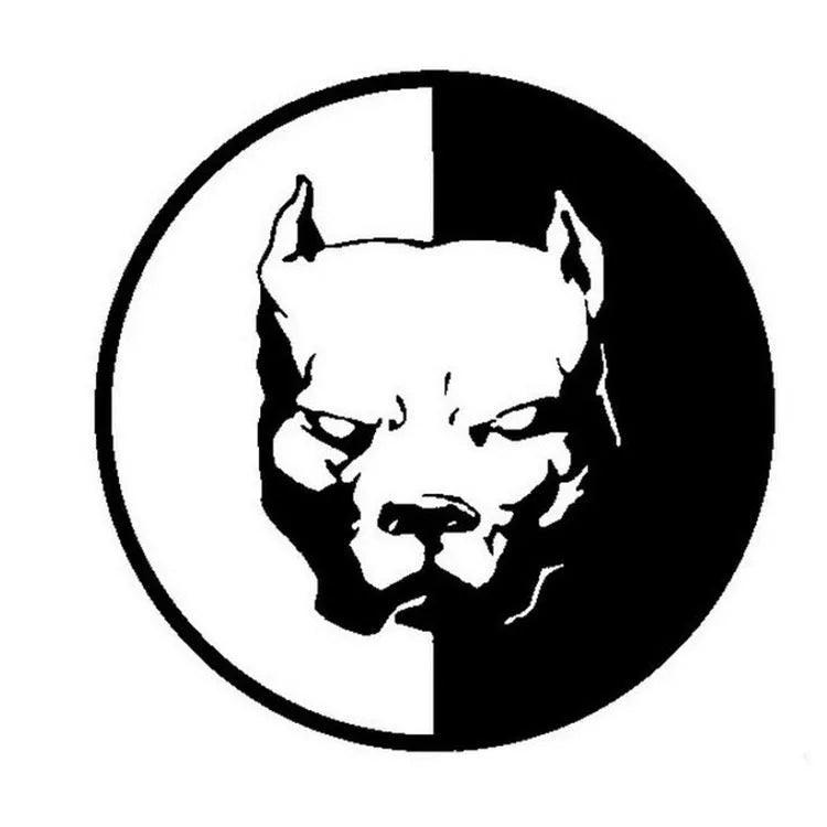 Reflective superhero bulldog car decal sticker in black, red, or white, size 12x12cm