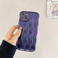 Ripple wave textured silicone phone case for iPhone 17 series in multiple colour options