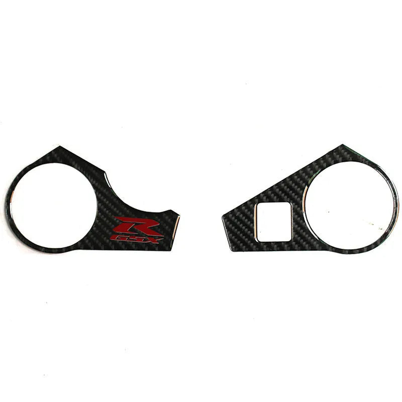 Black carbon fibre effect motorcycle sticker for SUZUKI GSXR1000 L1 2009-2016 upper connective plate