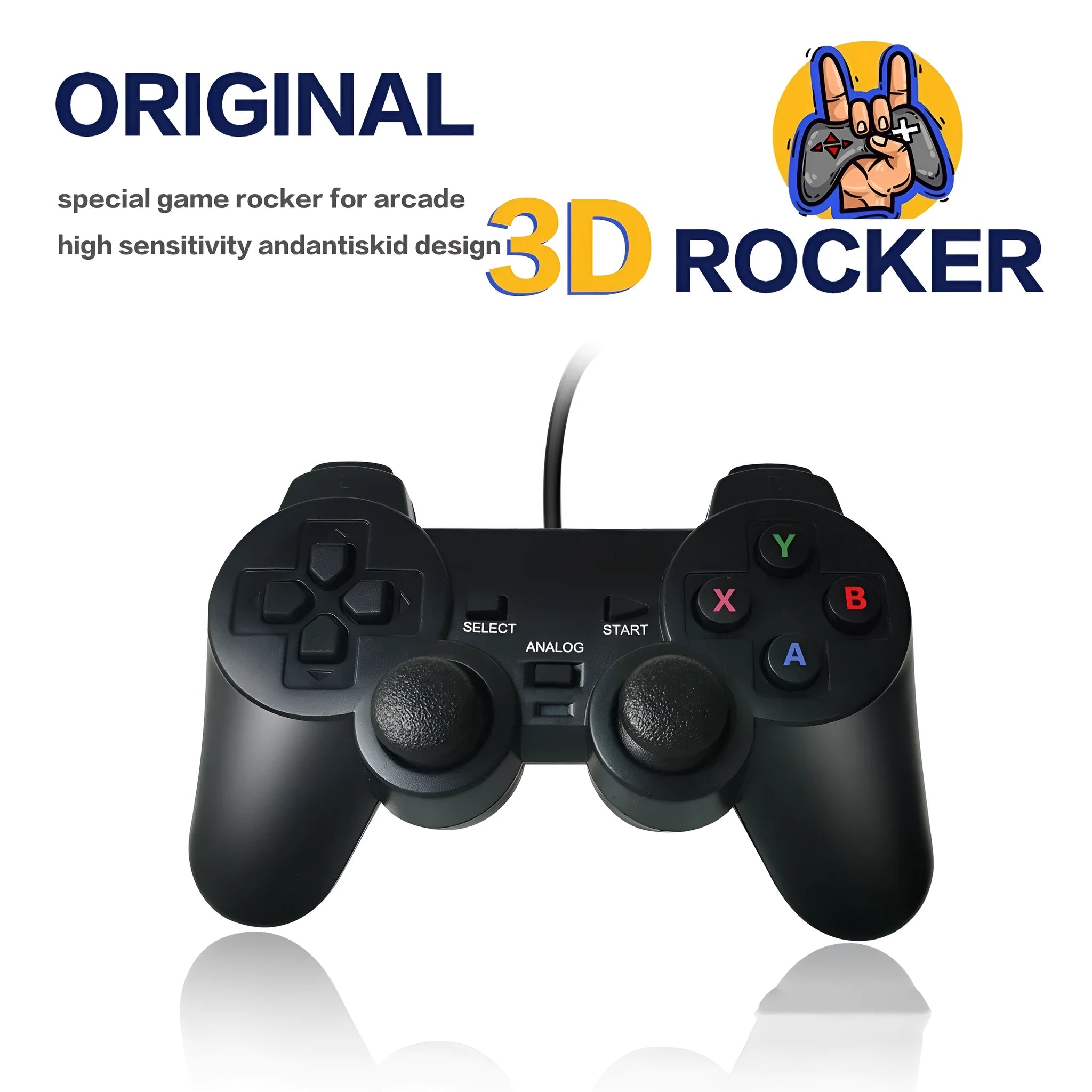 Super ConsoleX BoxArcade wired USB game controller in Snes and AC Original handle designs.