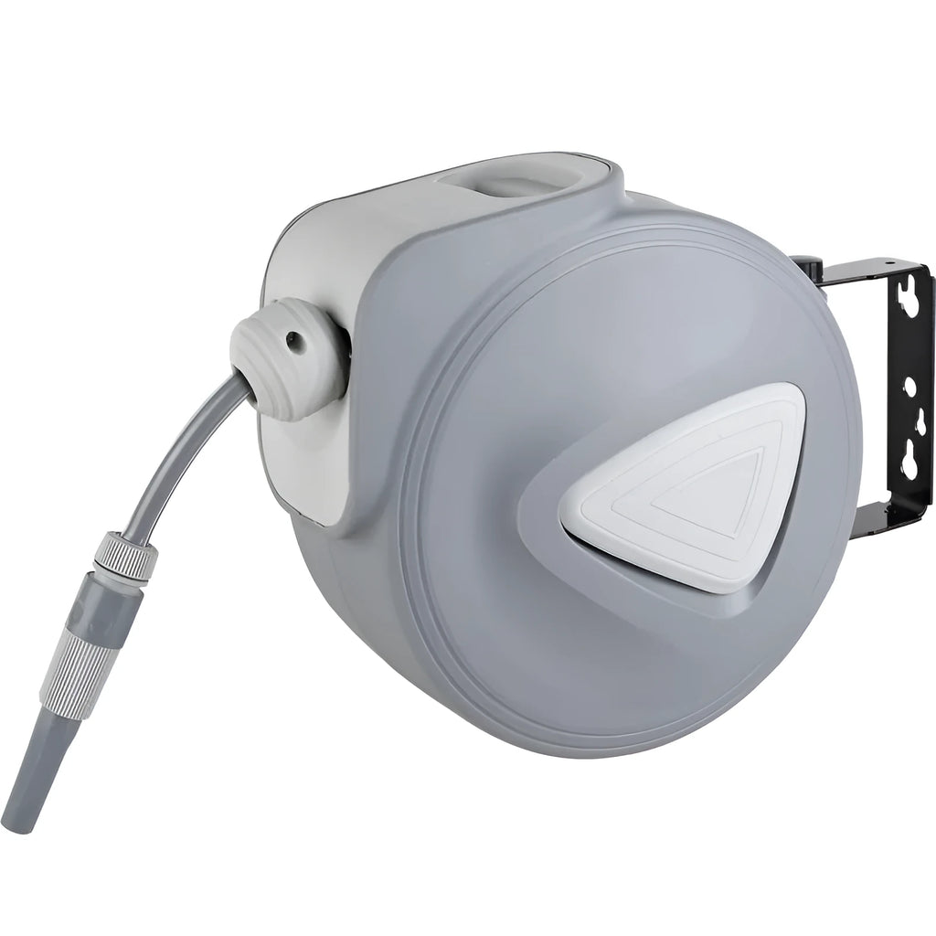 Automatic retractable hose reel with 10 metre PVC water pipe for car washing