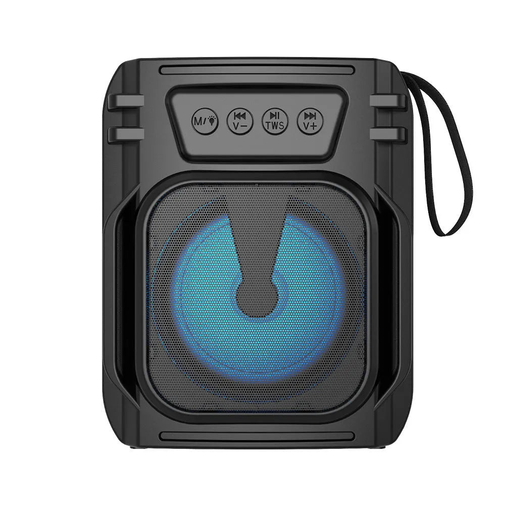 Portable Bluetooth speaker in colour 3107 with USB charging cable, dimensions 110x87x137mm