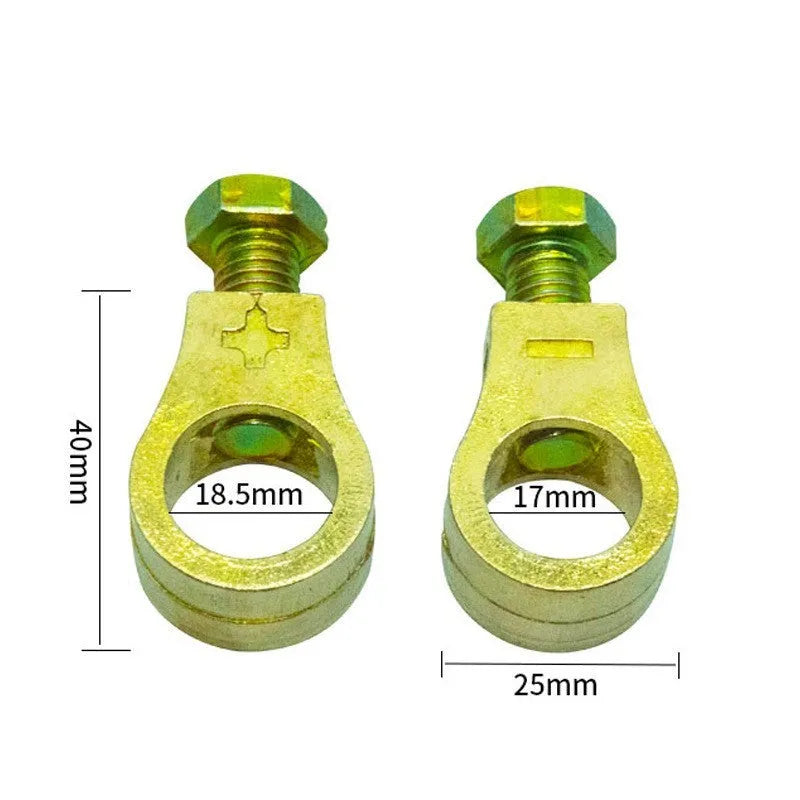 Copper automotive battery terminal clamp for car electrical connections