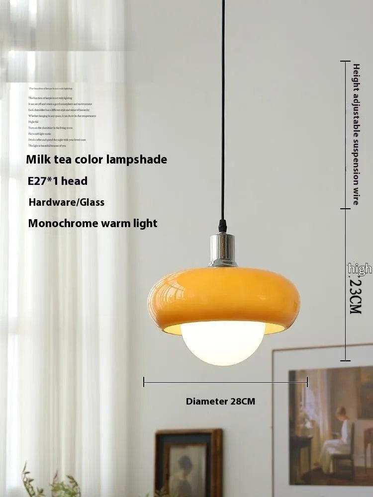 Bauhaus three headed egg tart pendant light in milk white glass for retro ceiling lighting