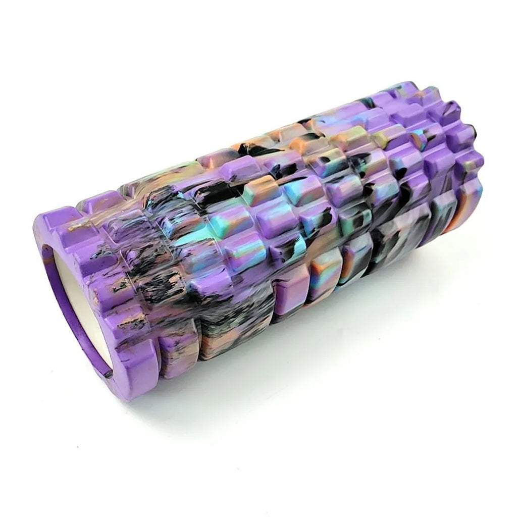 33cm camouflage pattern EVA foam roller in blue green yellow colour variant