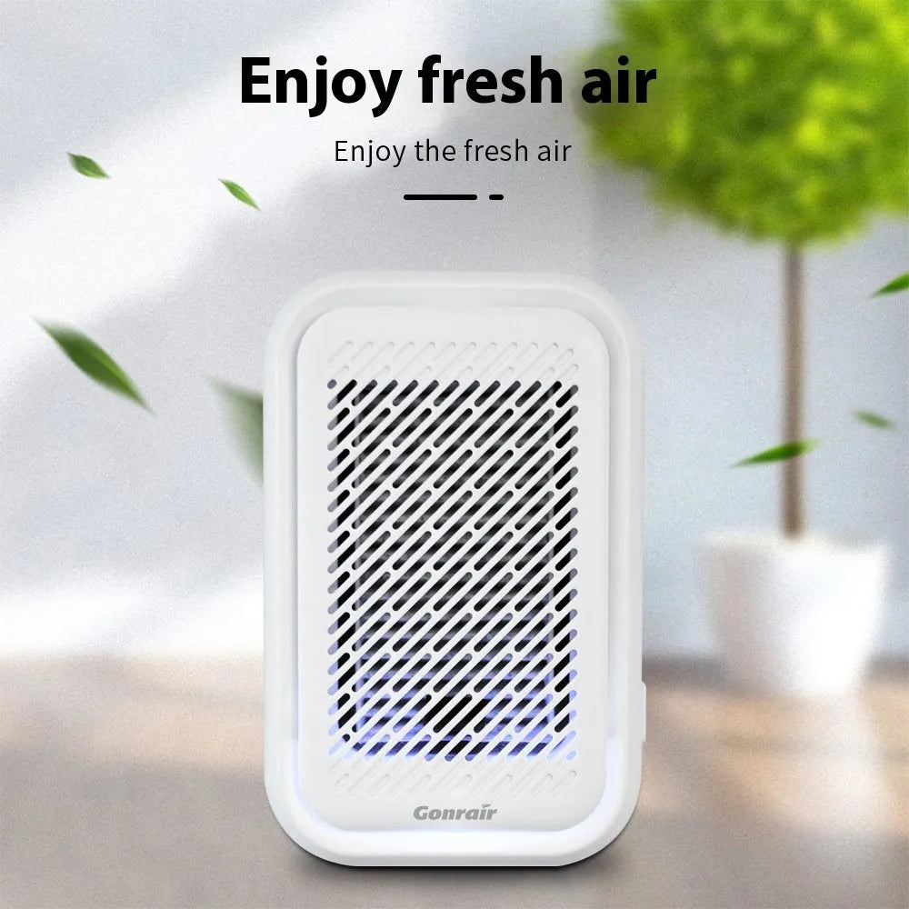 White wall-mounted direct plug-in air purifier for rooms under 10 square metres