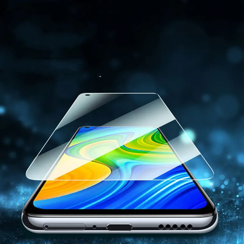 Xiaomi phone tempered glass screen protector showing HD full screen coverage