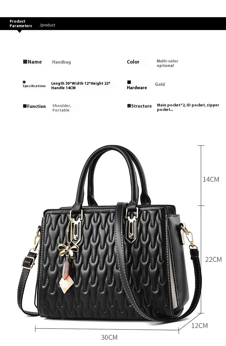 Women's large capacity polyester messenger bag in street trend style with organisational compartments