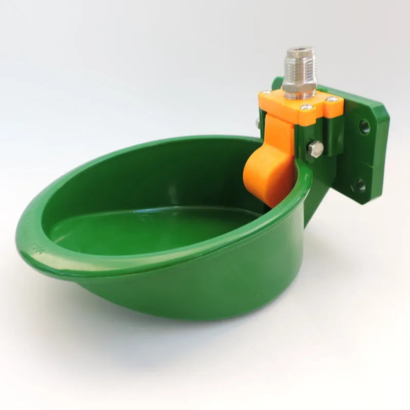 Green engineering plastic drinking bowl for sheep and pig farm use