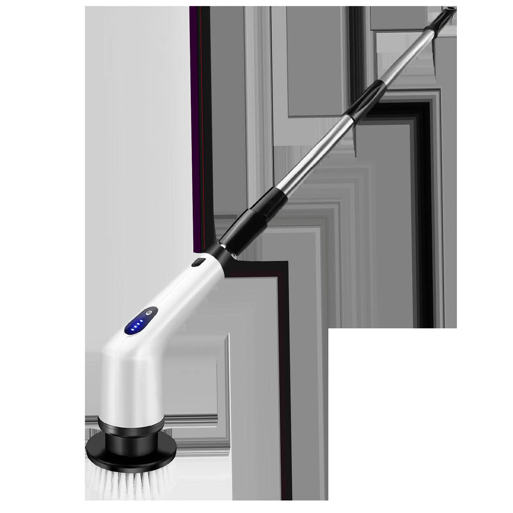 White ABS plastic handheld cleaning ball with accessories and international plug specifications