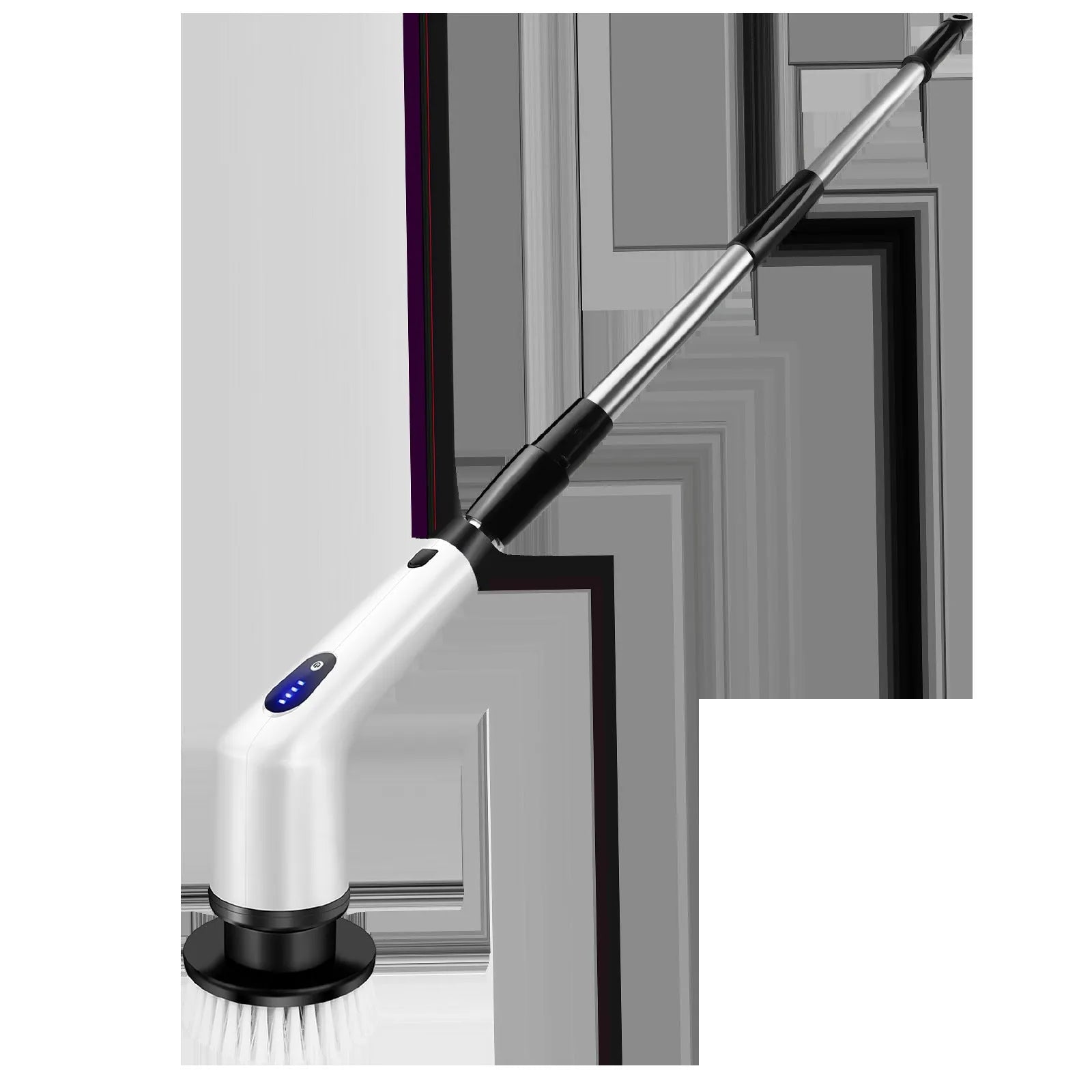 White ABS plastic handheld cleaning ball with accessories and international plug specifications