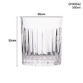Thick bottom whiskey shot glass in clear glass with 350ml capacity