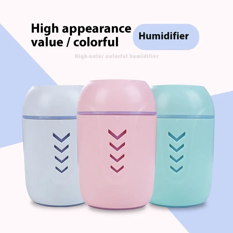 Round white portable air purifier with aromatherapy function for car, home, and office use.