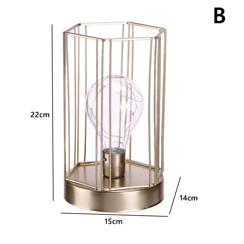 Geometric iron decorative light ornament with electroplated finish in Nordic style for home decoration