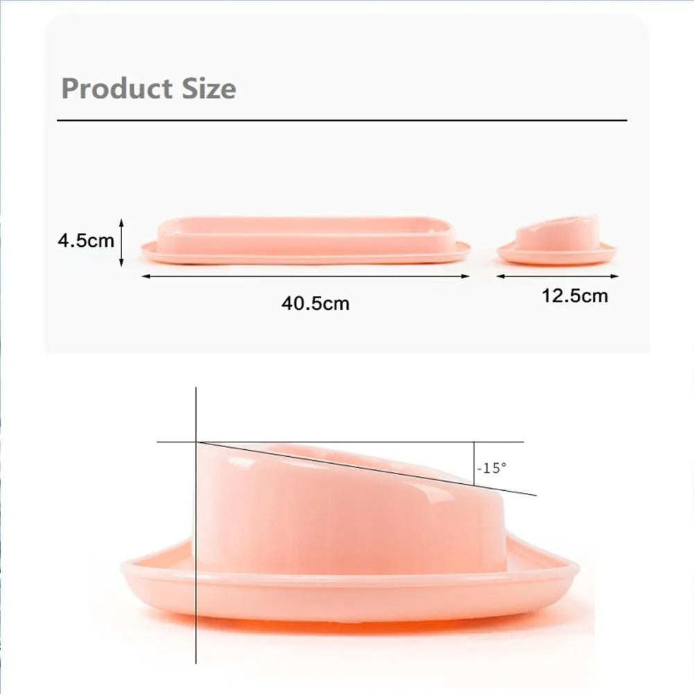 Green 4-piece pet feeder set with two bowls on a non-slip silicone mat