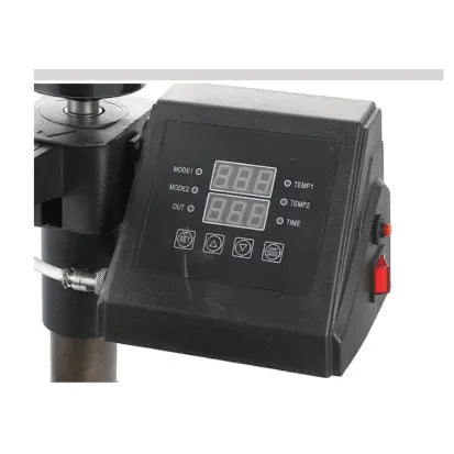 Black thermal transfer printing machine for T-shirts and fabric plates with 1250W motor