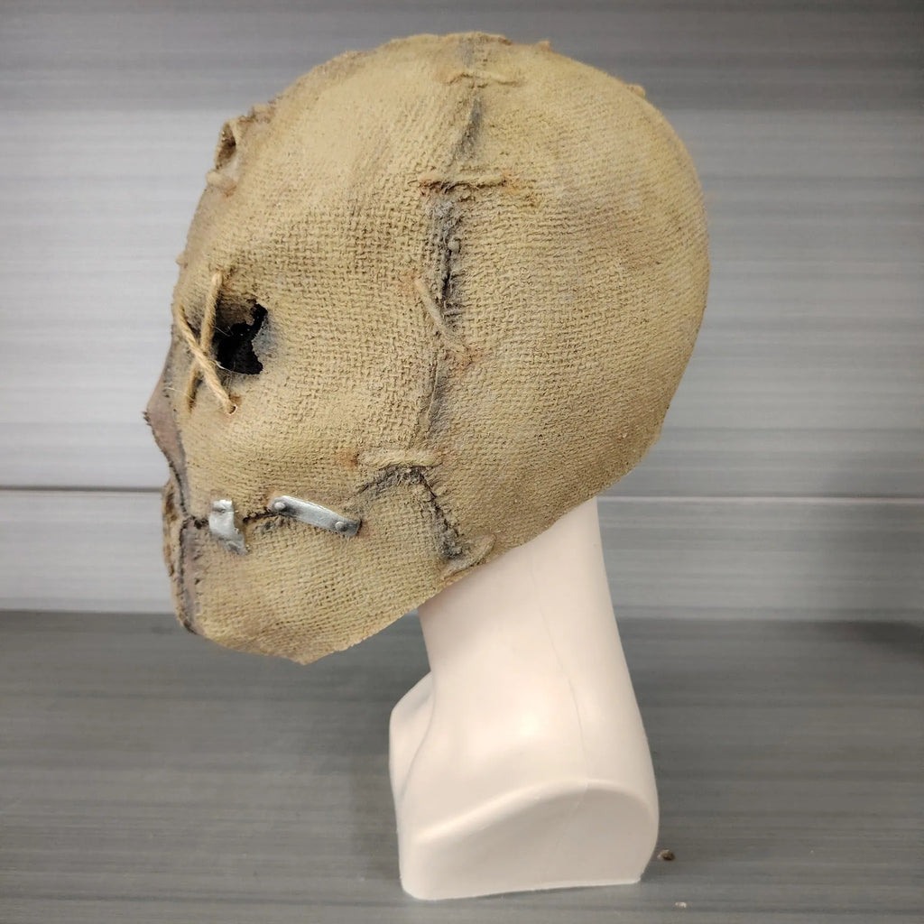 Latex horror mask with scar skull modelling for Halloween and costume events