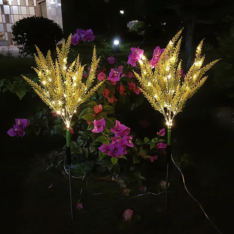 74cm solar lavender garden light with LED illumination and IP55 waterproof rating for outdoor courtyard decoration