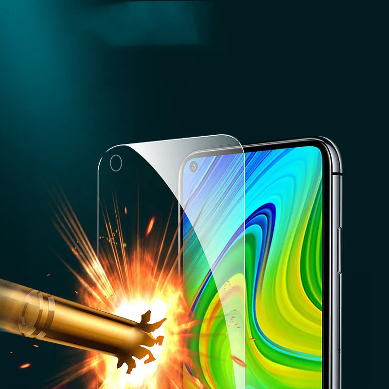 Xiaomi phone tempered glass screen protector showing HD full screen coverage