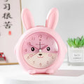 Children's cartoon alarm clock with mute function, night light, and 6.5cm thickness in blue or pink colour