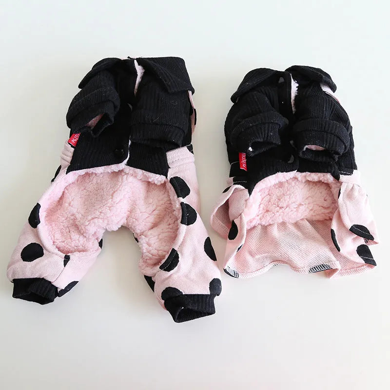 Petstyle lapel shoulder strap couple clothes for dogs in casual cloth design