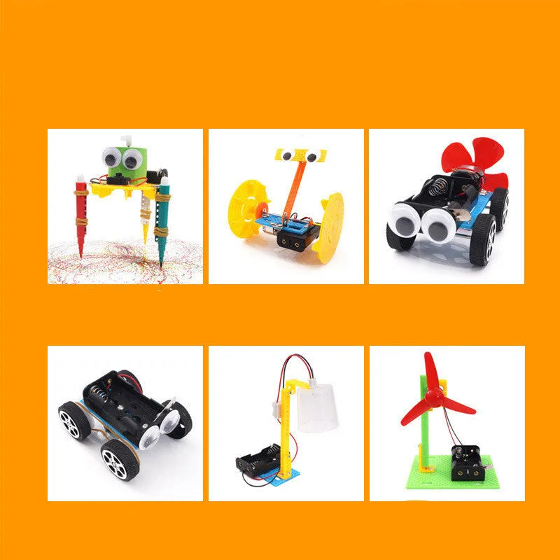 DIY puzzle assembling building blocks set for children with plastic pieces in educational packaging