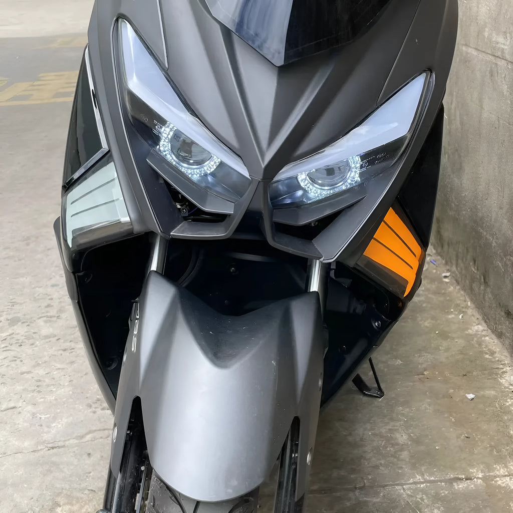 Two yellow LED cornering lamps for Tianying TS150 motorcycle steering indicator.