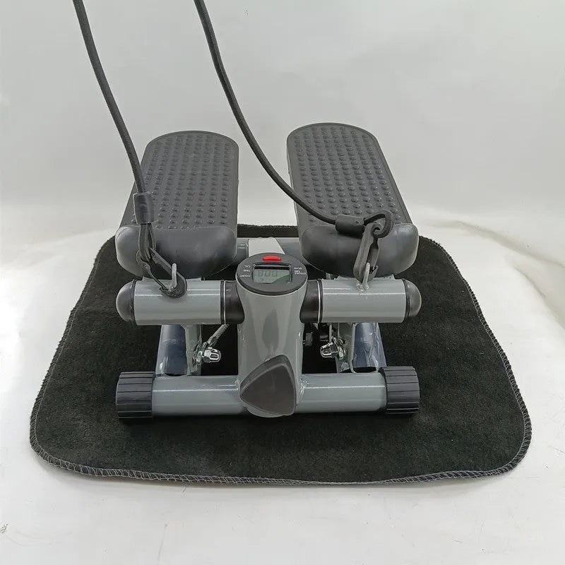 Silver grey hydraulic pedal exercise machine for home waist slimming workouts