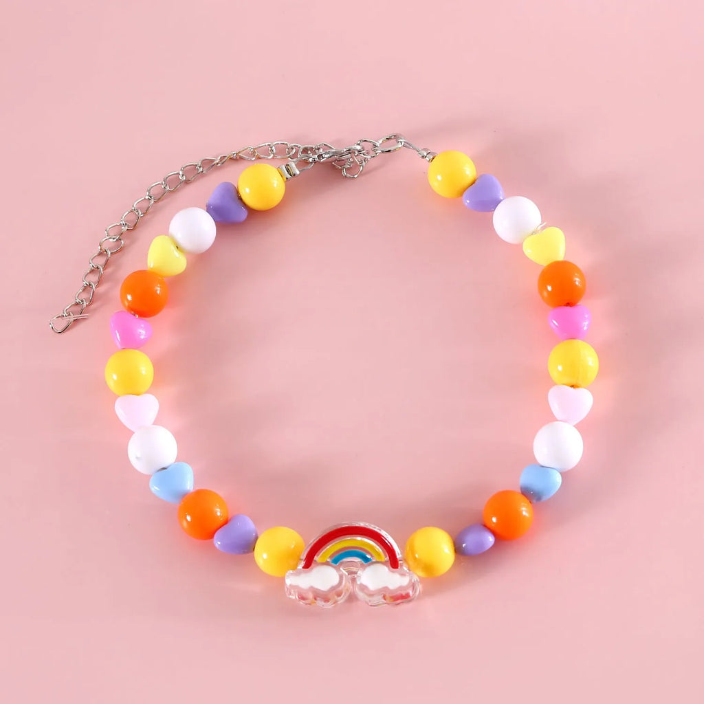 Colourful plastic pearl necklace for small dogs and cats with adjustable sizing