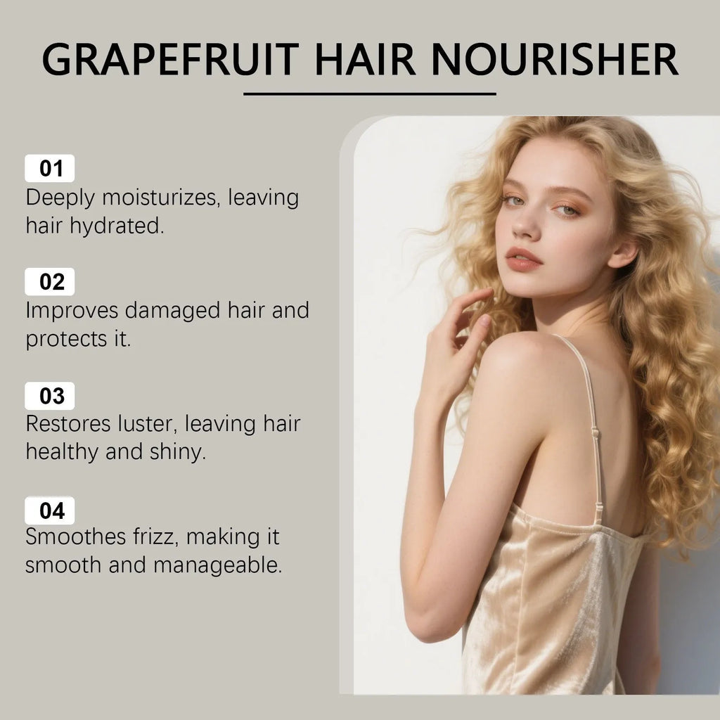 120ml bottle of Grapefruit Hair Conditioner with ginger and rosemary oils.